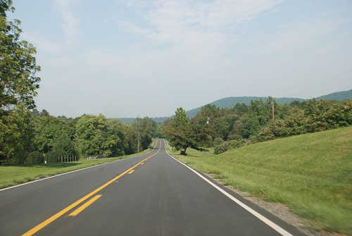 View of the Southwest Mountains from VA-20 in Albemarle County