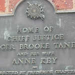 Name Plate at the Roger Brooke Taney House