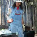 Cherokee Gentleman Cooking Traditional Food