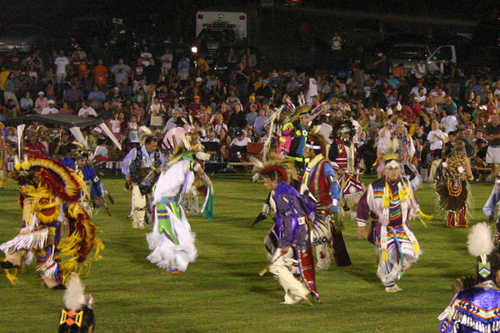Colorful Costumes of the Cherokee National Holiday Powwow
