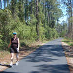 Hiker on Gulf Oak Ridge Trail