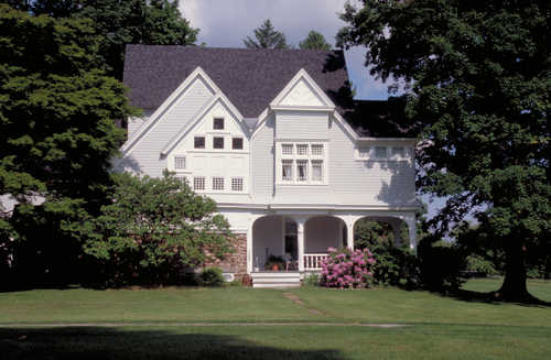 Gray House with Many Windows