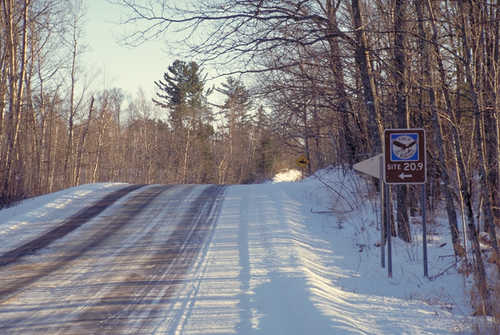 Roadside Marker in the Winter