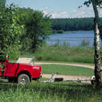 Red Truck at Pughole Lake