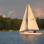 Sailing at Dusk on Leech Lake