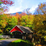 A View of Flume Covered Bridge