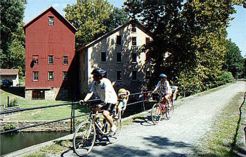 Biking Past Prallsville Mills