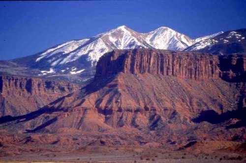 La Sal Mountains from Hwy. 128