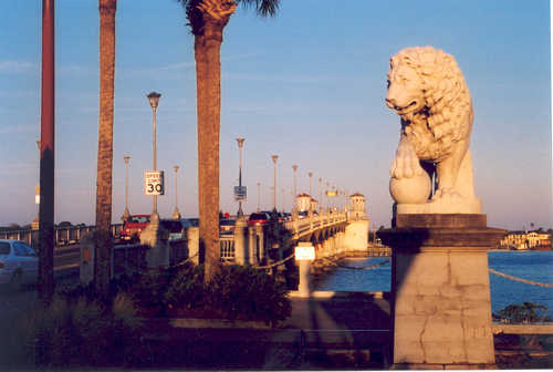 Stone Lion of the Bridge of Lions in St. Augustine, FL