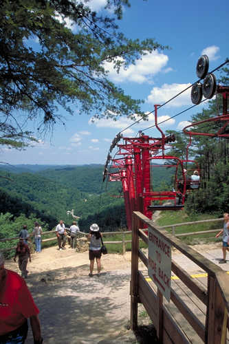 Chairlift in Natural Bridge State Resort Park