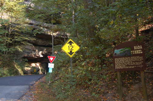 Signs at Nada Tunnel