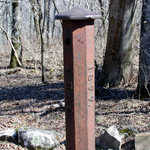 Iron Marker At The State Line