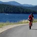 Biking along Priest Lake