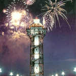 Bicentennial Tower in Fireworks
