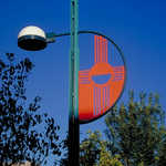 Route 66 Lightpost Sign
