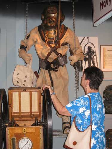 A Standard Diving Dress at the Florida Keys History of Diving Museum
