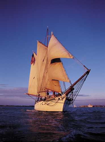 The Schooner Western Union At Full Sail