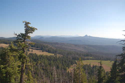 A Cascade of Volcanoes from Rim Drive Overlook