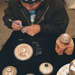 A Native American Pottery Artist at the Indian Art Market