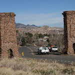 Masonry Pillars Marking the Northern Entrance to the Lariat Loop Byway