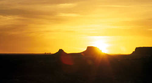 Sunset Behind Buttes on the Coulee Corridor