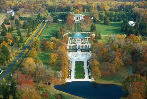 Aerial View of Nemours Mansion and Gardens