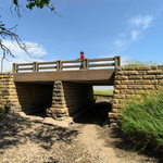 Limestone bridge across Beaver Creek in Barton County, Kansas.