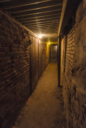 Underground tunnel in Ellinwood, Kansas.