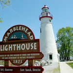 Marblehead Lighthouse and Sign