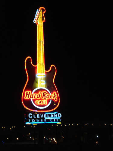 All Lit Up at the Hard Rock Cafe