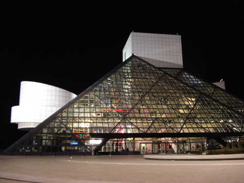 Rock and Roll Hall of Fame and Museum at Night