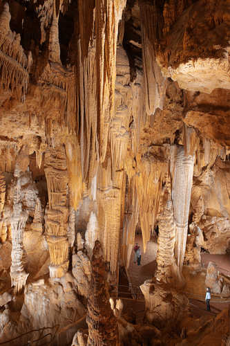 Dwarfed by Cave Formations in Luray Caverns