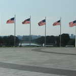 Flags around Washington Monument