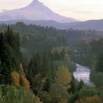 Fall View of Mt. Hood and the Hood River
