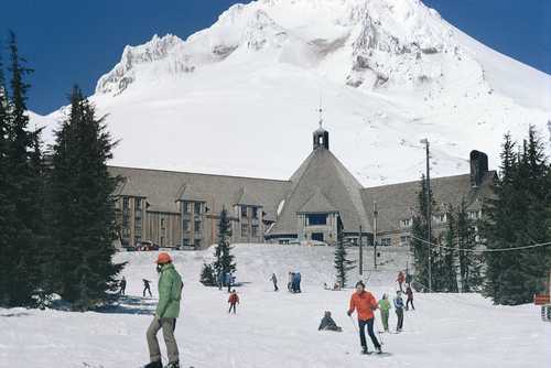 Skiing at the Timberline Lodge