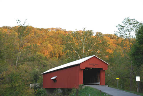 Busching Covered Bridge in Early Autumn