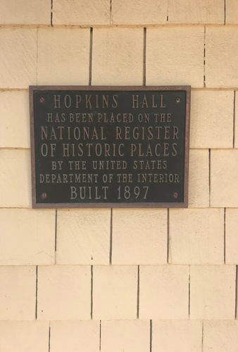 Hopkins Hall Plaque