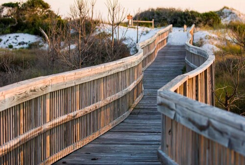 Boardwalk in Topsail Hill Preserve State Park on Scenic 30A in Walton County, Florida