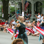 Flag Twirlers in the Parade