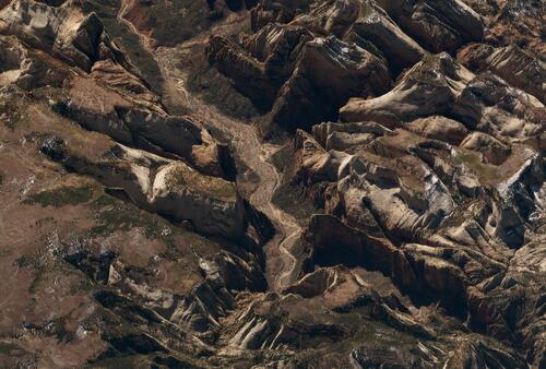 Satellite Image of the Virgin River in Zion National Park