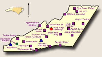 Mountains Region Features Map