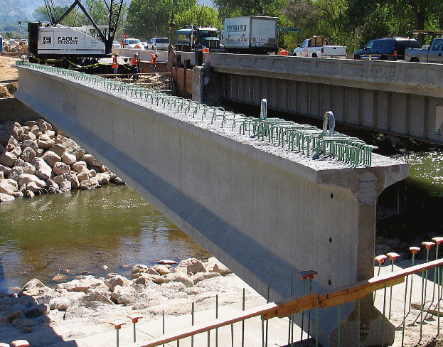 Setting Bridge Girders over the Weber River
