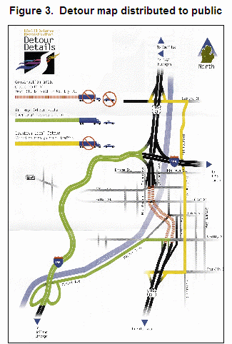 Detour map distributed to the public