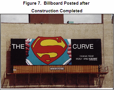 Billboard Posted after Construction Completed