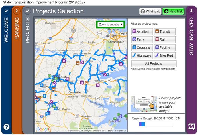 NCDOT MetroQuest Portal